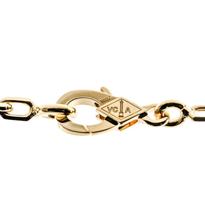 Van Cleef & Arpels | Onyx 10-Motif Vintage Alhambra Necklace, 17" - 18K Yellow Gold