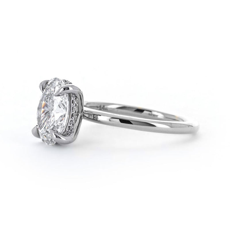 2.63ctw Oval Lab-Grown Diamond Solitaire Engagement Ring, Signature Solitaire - 14K White Gold