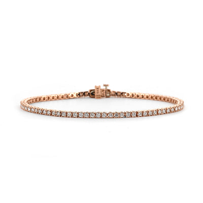 2.00ctw Round Diamond Tennis Bracelet - Rose Gold