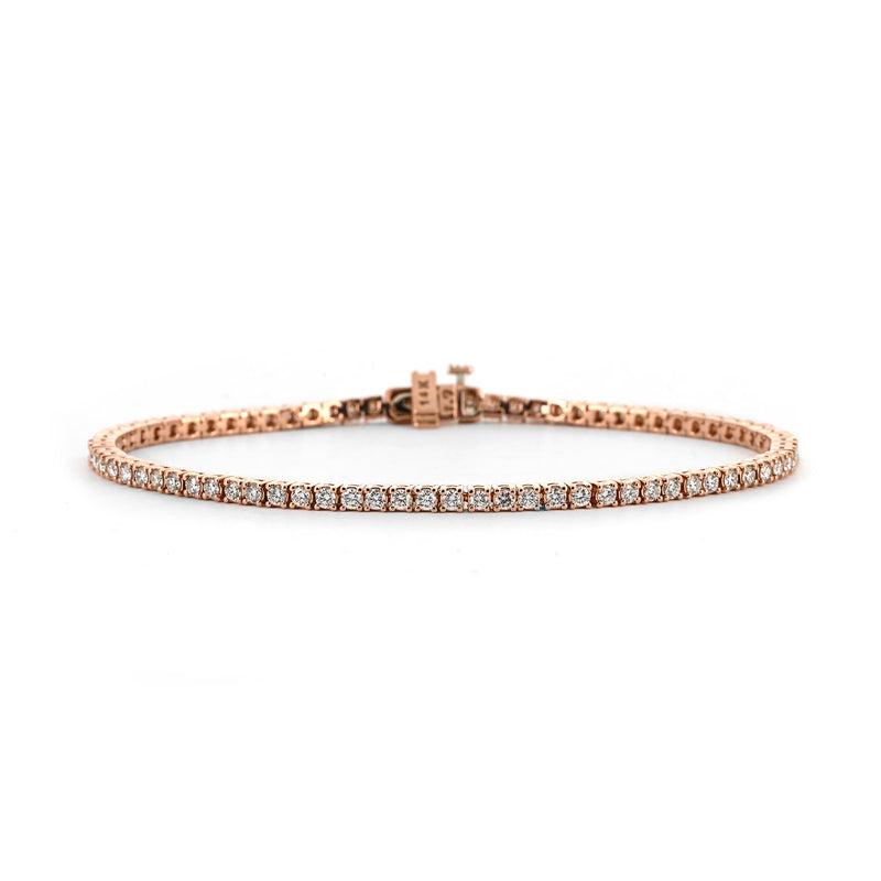 2.00ctw Round Diamond Tennis Bracelet - Rose Gold