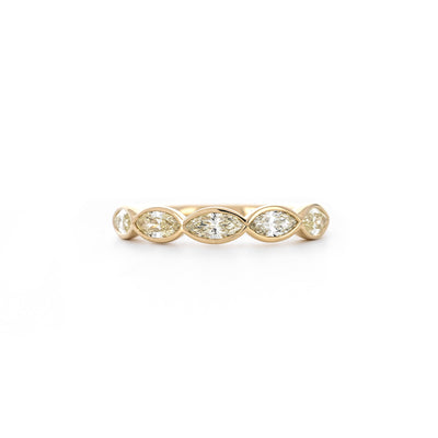 1.26ctw Marquise Bezel Diamond Band - Yellow Gold
