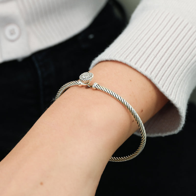 David Yurman | .16CTW Diamond Chantalaine Bracelet, 6.75 - 925 Sterling Silver