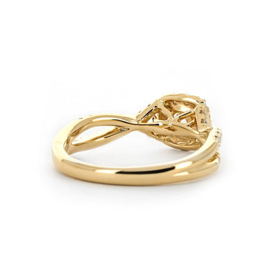 0.71ctw Diamond Engagement Ring + Halo Twist