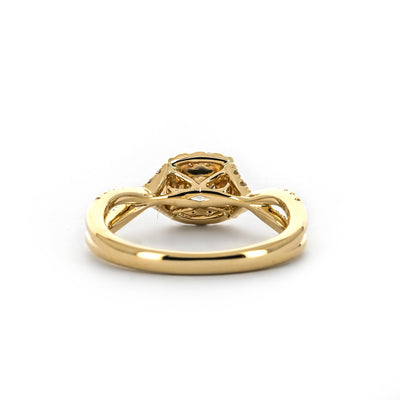 0.71ctw Diamond Engagement Ring + Halo Twist