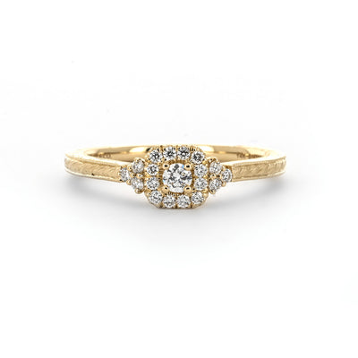 0.23ctw Diamond Engagement Ring + Victorian Halo