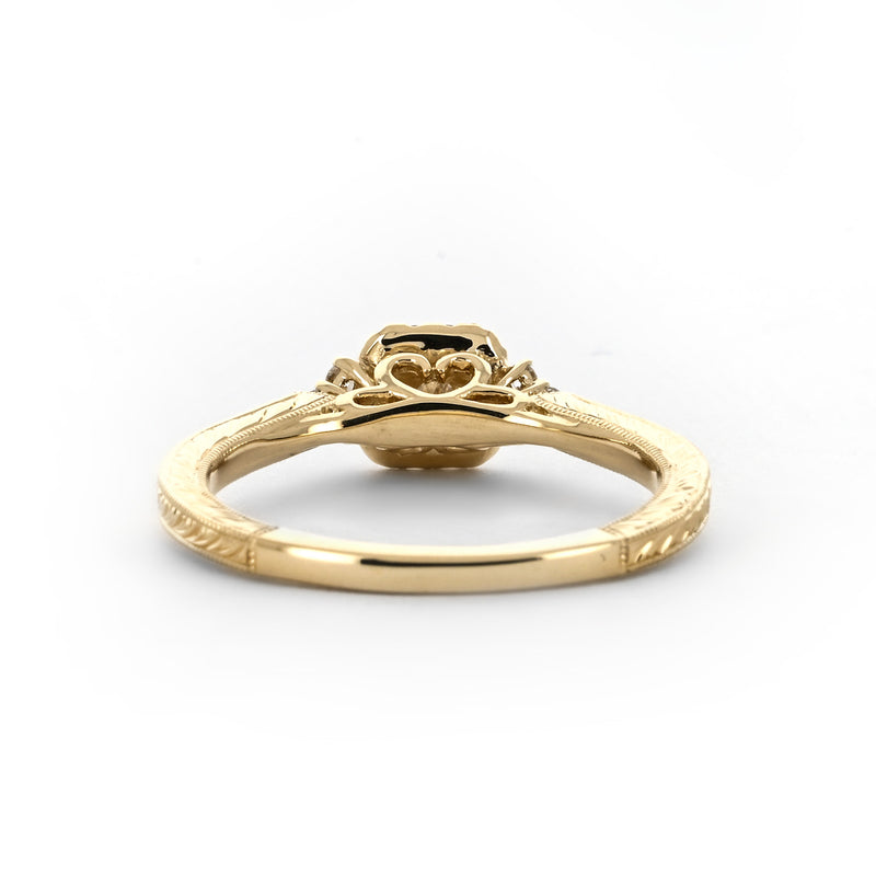 0.23ctw Diamond Engagement Ring + Victorian Halo