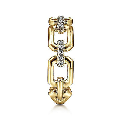 0.11ctw Chain Link Diamond Band- Yellow Gold