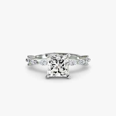 Solitaire with Eternity Pavé