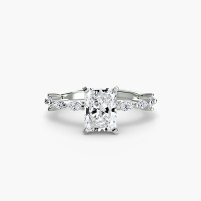 Solitaire with Eternity Pavé