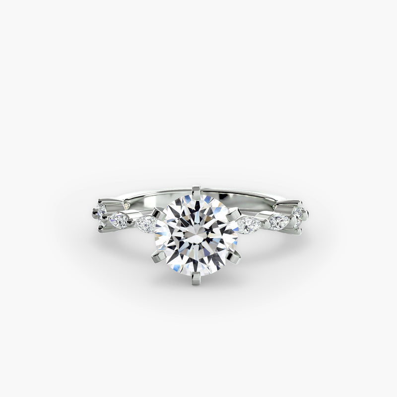 Solitaire with Eternity Pavé