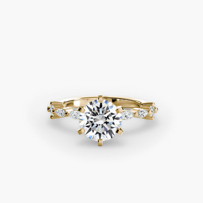 Solitaire with Eternity Pavé