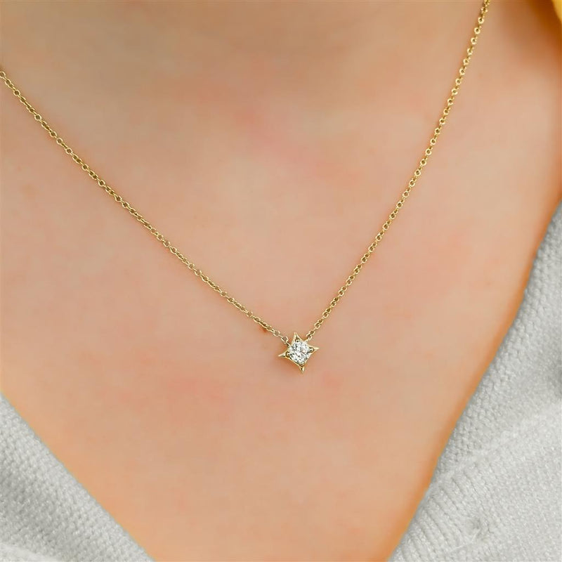 .24CTW Diamond Pendant, 18" - 14K Yellow Gold