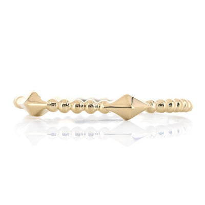 Bujukan Pyramid Band, Size 6.5 - 14K Yellow Gold