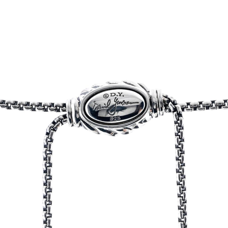 David Yurman | .52CTW Round Diamond Starburst Lariat Necklace, 27" - 925 Sterling SIlver