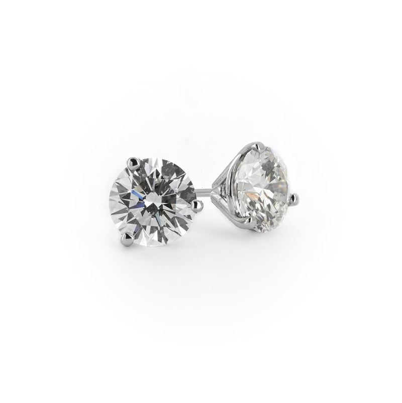 2.28CTW Diamond Stud Earrings - 3 Prong