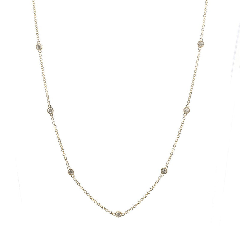 .38CTW Round Diamonds By the Yard Necklace, 18" - 14K Yellow Gold