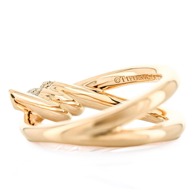 Tiffany & Co. | .33CTW Round Diamond Tiffany Knot Ring Size 6.5 - 18K Yellow Gold