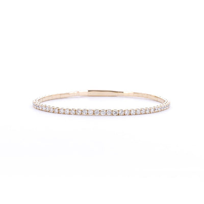 3.0ctw Diamond Flex Bangle -Yellow Gold