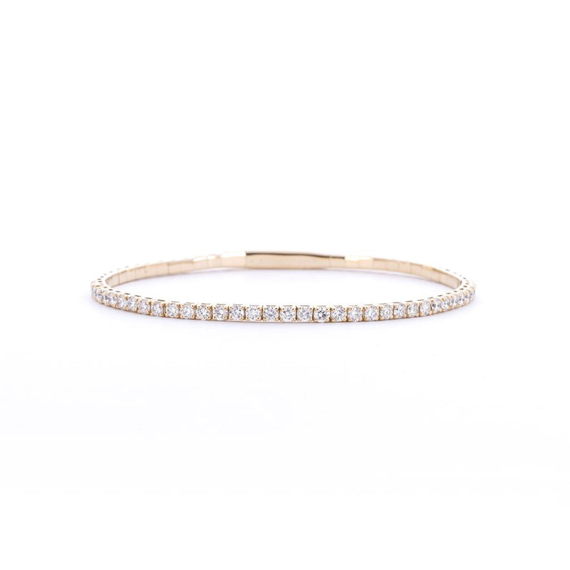 3.0ctw Diamond Flex Bangle -Yellow Gold