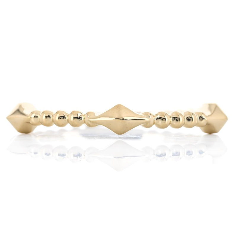 Bujukan Pyramid Band, Size 6.5 - 14K Yellow Gold