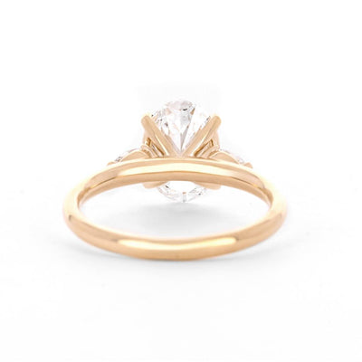 2.20ctw Oval Three-Stone Lab Grown Diamond Engagement Ring - 14K Yellow Gold