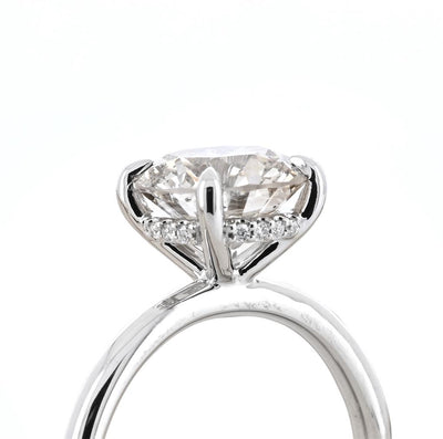 2.58ctw Round Diamond Engagement Ring - Signature Solitaire - 14K White Gold