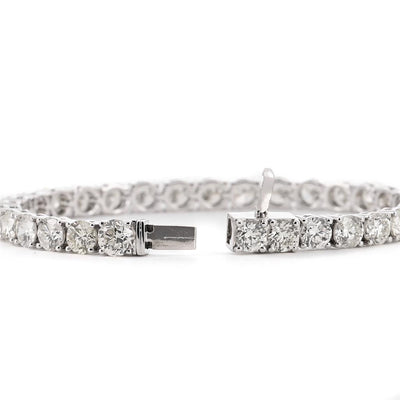 14.95ctw Round Diamond Tennis Bracelet, 6.25" - 14K White Gold