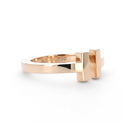 Tiffany & Co | 'T' Square Ring - Rose Gold