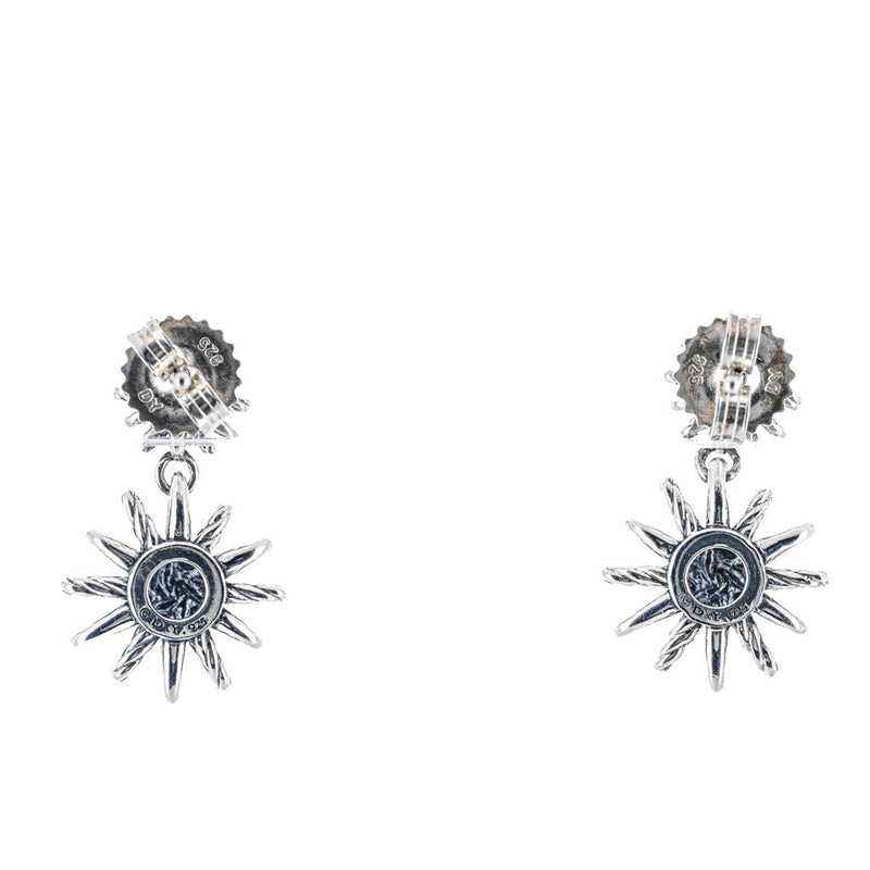 David Yurman | .22CTW Starburst Double Drop Earrings - 925 Sterling Silver