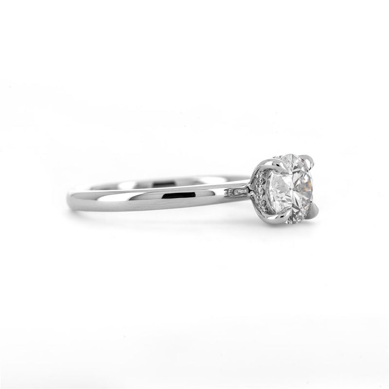 1.14ctw Round Diamond Solitaire Engagement Ring - 14K White Gold