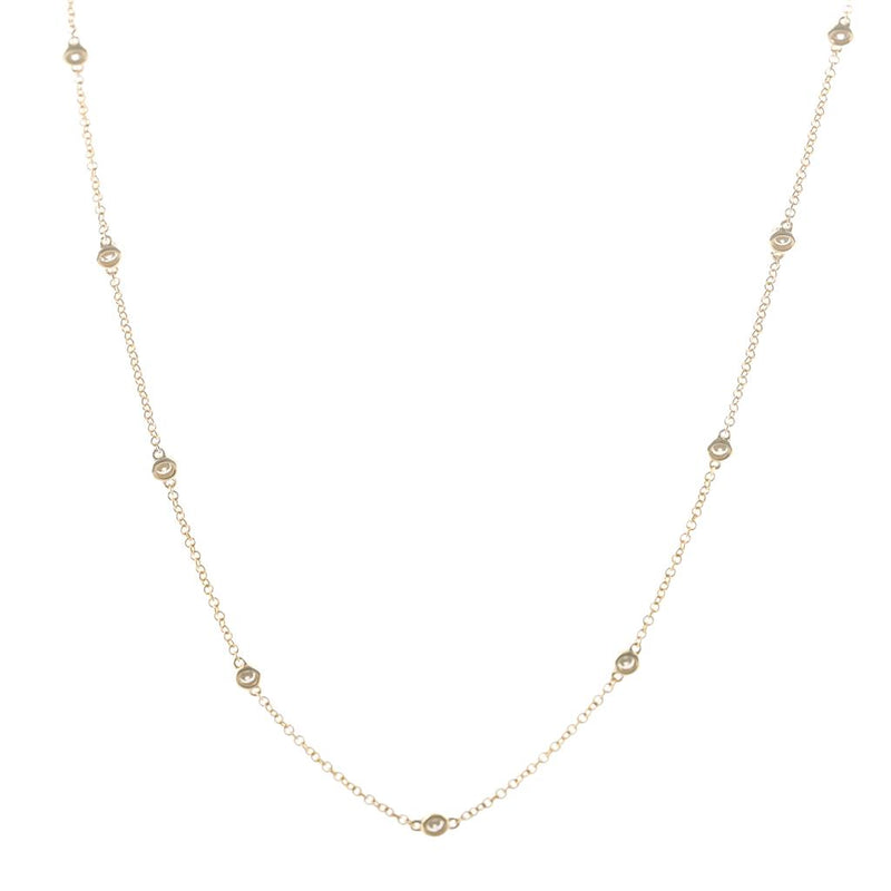 .38CTW Round Diamonds By the Yard Necklace, 18" - 14K Yellow Gold