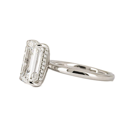 4.22ctw Emerald Cut Solitaire Lab-Grown Diamond Engagement Ring - 950 Platinum - Size 5.5