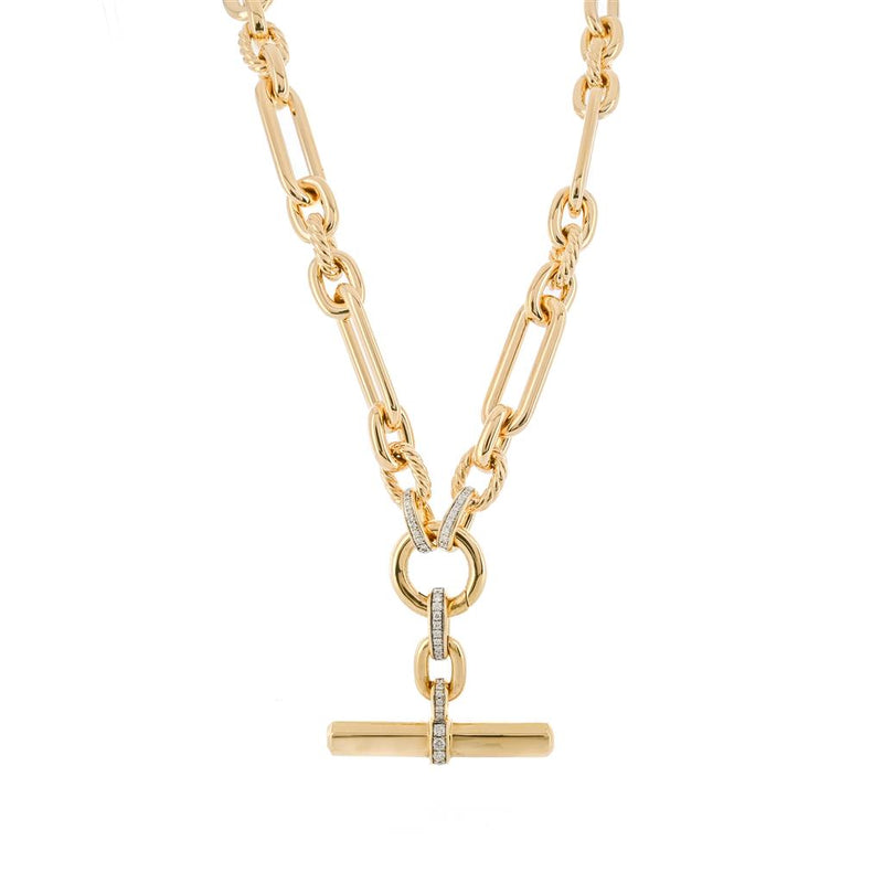 David Yurman | Lexington Chain Diamond Necklace, 18" - 18K Yellow Gold