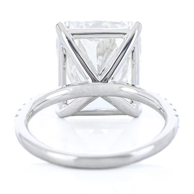 8.52CTW Radiant Diamond Engagement Ring - Pavé Band - 950 Platinum