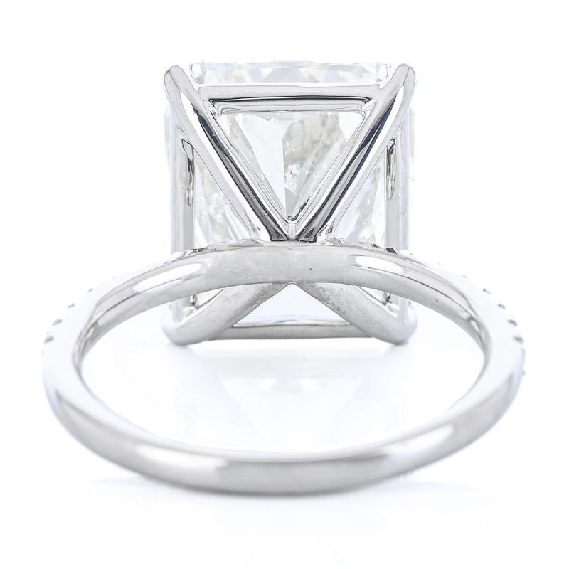 8.52CTW Radiant Diamond Engagement Ring - Pavé Band - 950 Platinum