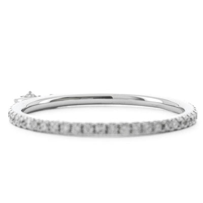 .37CTW Round Diamond Eternity Stack Band - Dangle - 14K White Gold