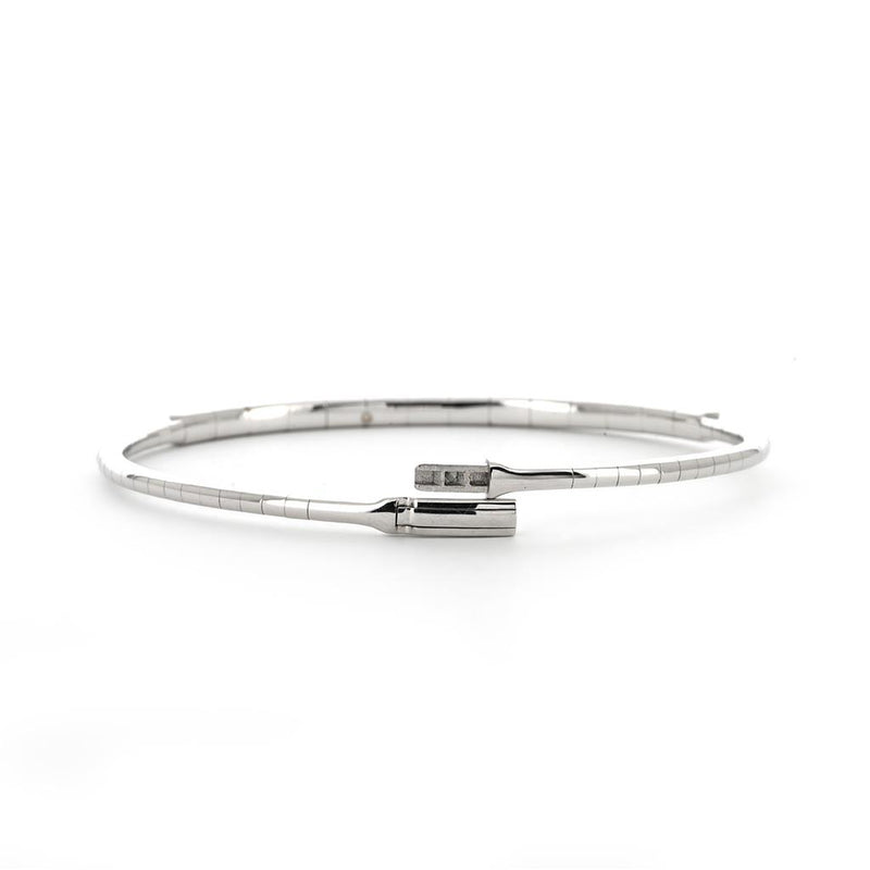 0.72ctw Two-Row Demure Bangle, 6.5" - White Gold