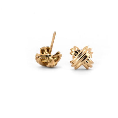 Tiffany & Co. Signature 'X' Stud Earrings, 8mm - Yellow Gold