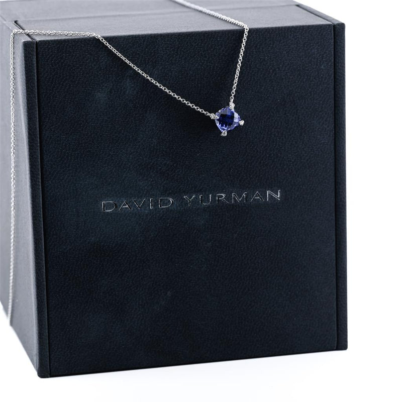 David Yurman | 1.65CT Round Tanzanite Necklace, 18" - 18K White Gold