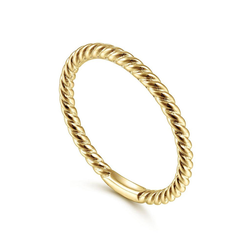 Twisted Rope Band - 14K Yellow Gold