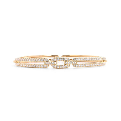 David Yurman | 1.56ctw Diamond Stax Linked Bracelet, 7mm - 18K Yellow Gold