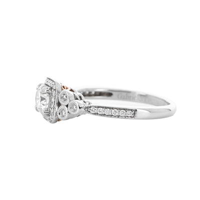 0.66ctw Diamond Engagement Ring - Square Halo