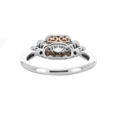 0.66ctw Diamond Engagement Ring - Square Halo