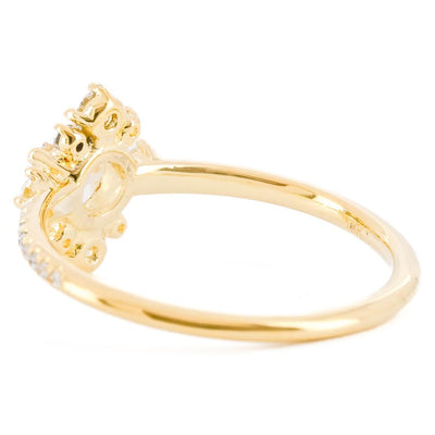 1.02CTW Rose Diamond Engagement Ring - 18K Yellow Gold