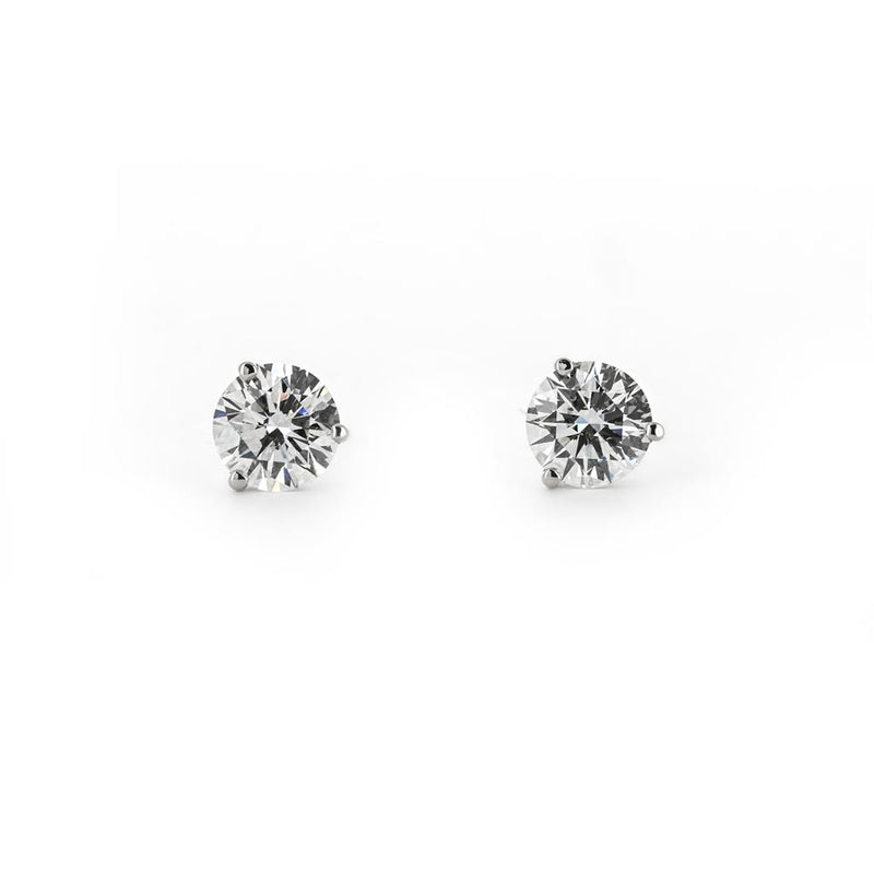 2.28CTW Diamond Stud Earrings - 3 Prong