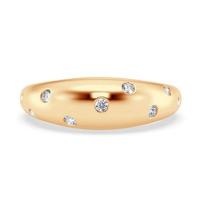 0.20ctw Round Diamond Scatter Band, Size 6.5 – 14K Yellow Gold