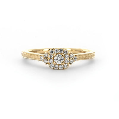 0.23ctw Diamond Engagement Ring + Victorian Halo