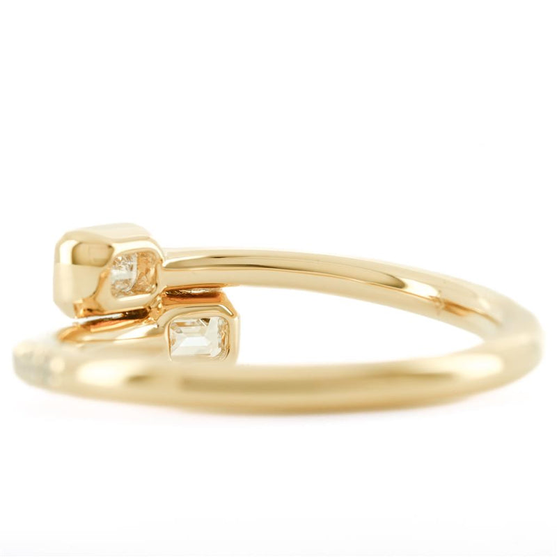 .57CTW Emerald Diamond Ring - Pave - 14K Yellow Gold