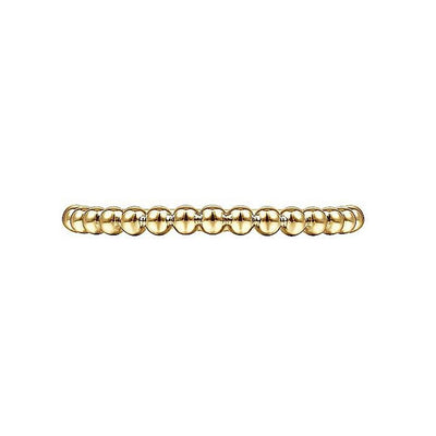 Bujukan Beaded Band - 14K Yellow Gold