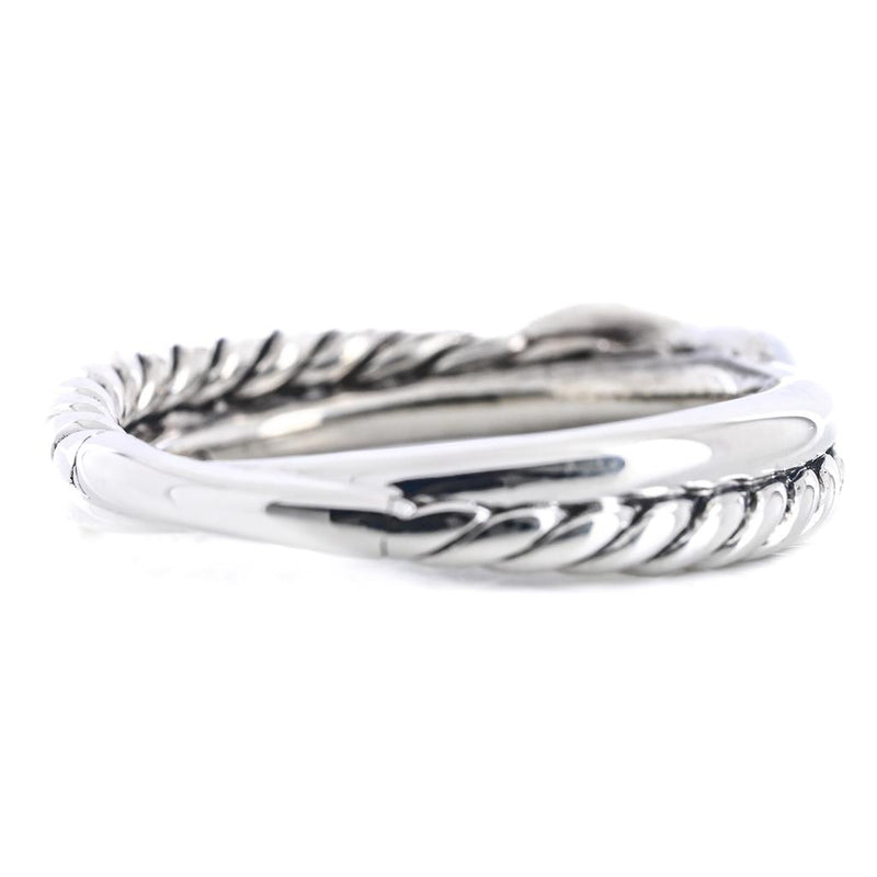 David Yurman | Petite X .06CTW Round Diamond Ring, Size 5.5 - 925 Sterling Silver